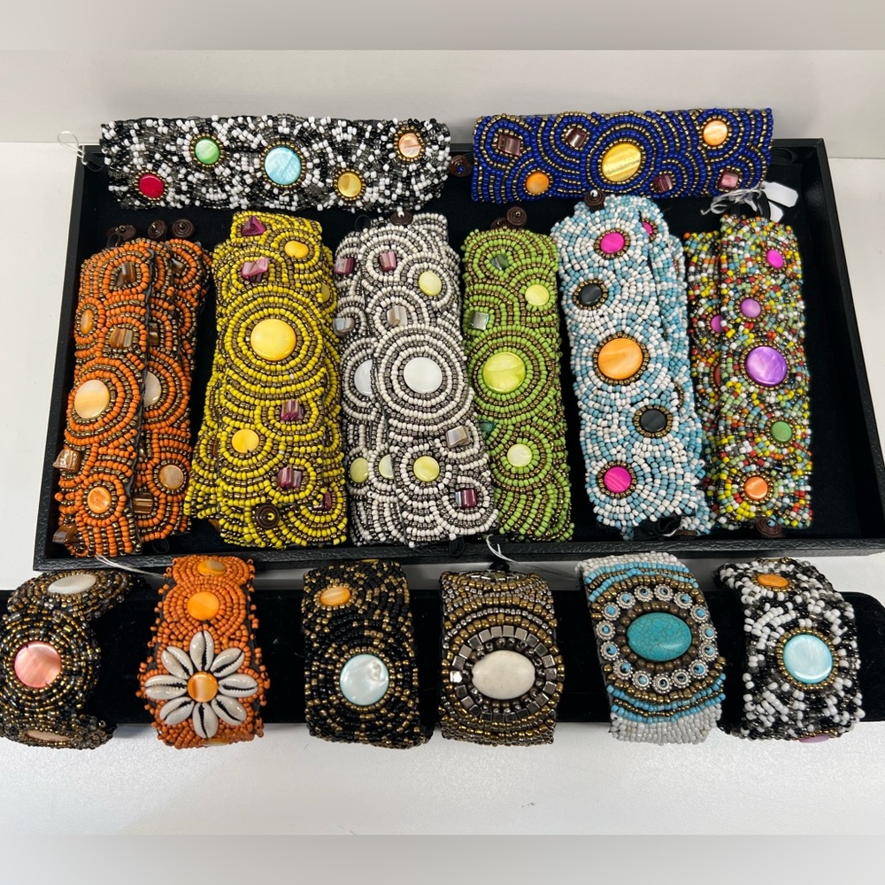 Wholesale liquidation.
Beaded bracelets from Bali